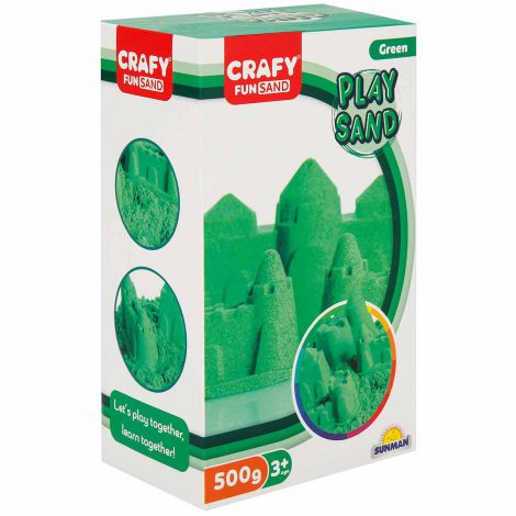 Nisip senzorial modelabil Fun Sand 500 gr culoare Verde CRAFY CFS01002237 - imagine 7